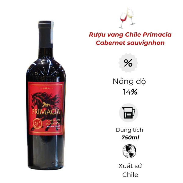 Rượu vang Chile Primacia Cabernet sauvignhon