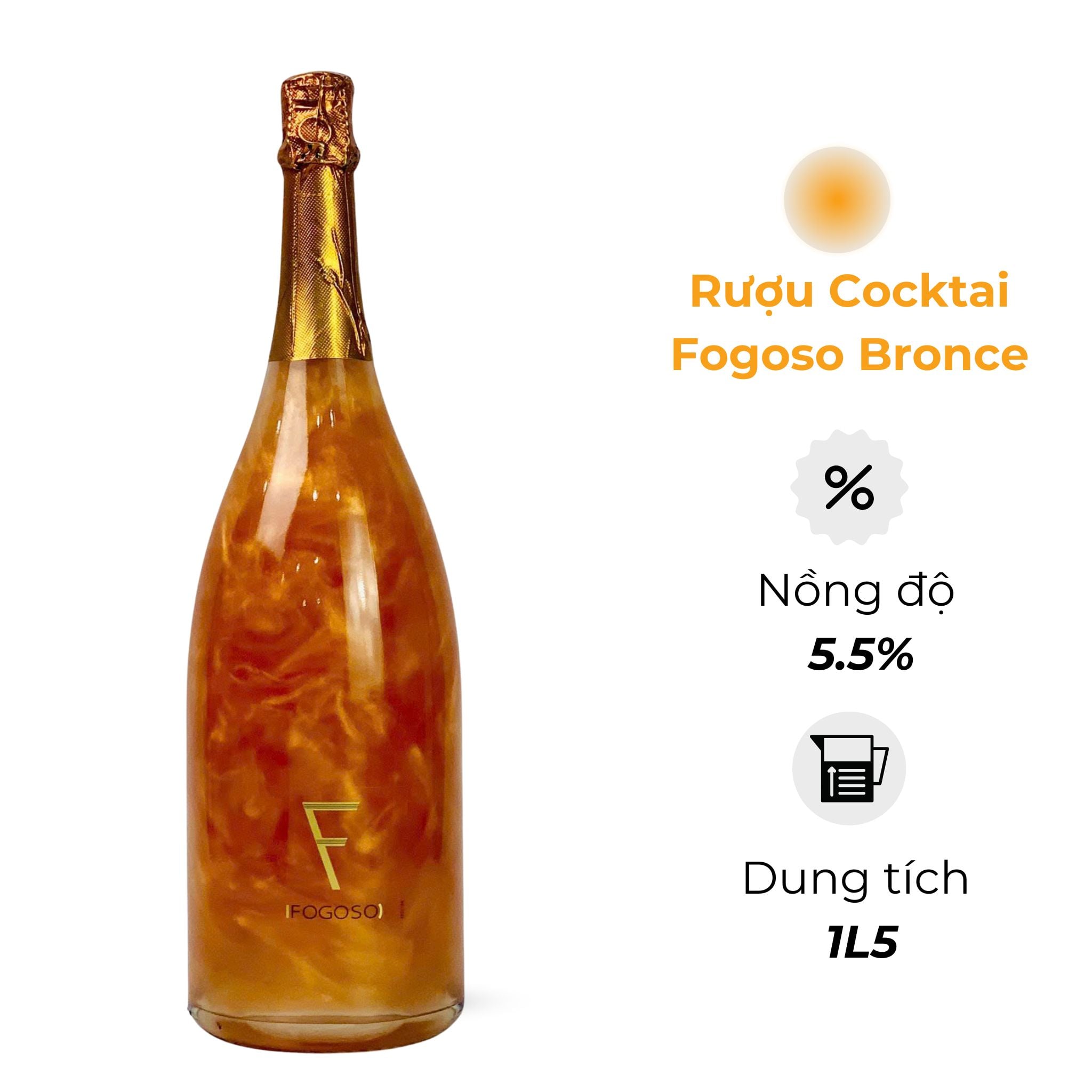 Rượu Vang Sparkling Fogoso Bronce 1.5L 5.5%