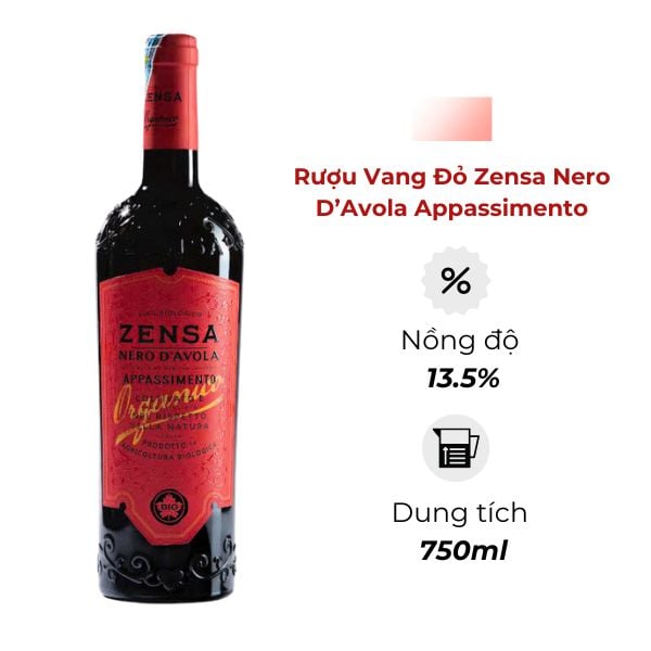 Rượu Vang Đỏ Zensa Nero D’Avola Appassimento