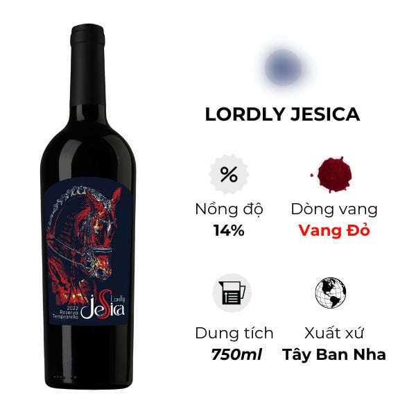 Rượu Vang Lordly Jesica 750ml 14%
