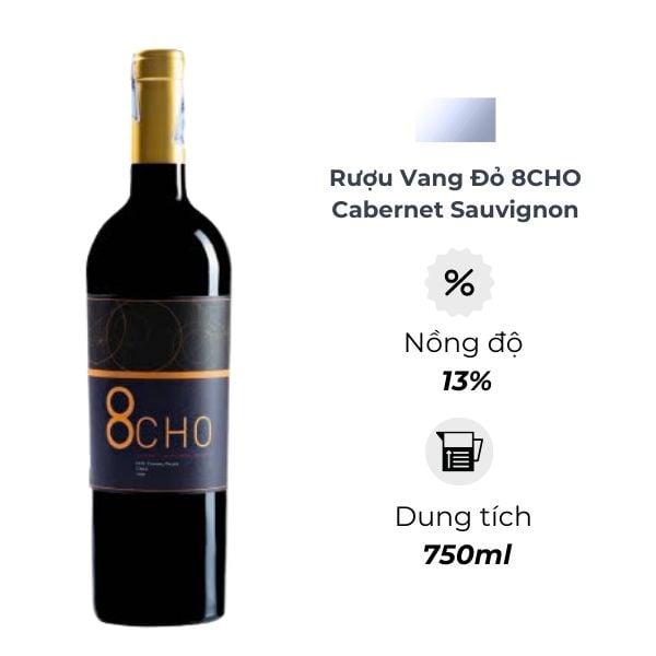 Rượu vang đỏ 8CHO Cabernet Sauvignon Merlot 13% 750ml