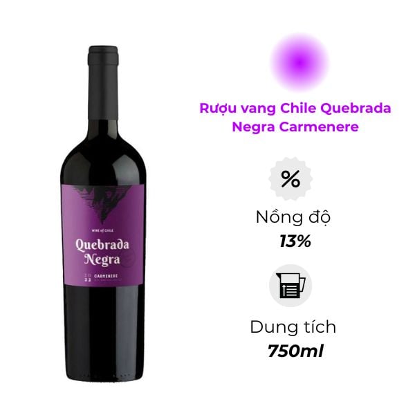 Rượu vang Chile Quebrada Negra Carmenere