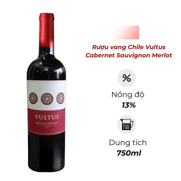 Rượu vang Chile Vultus Cabernet Sauvignon Merlot