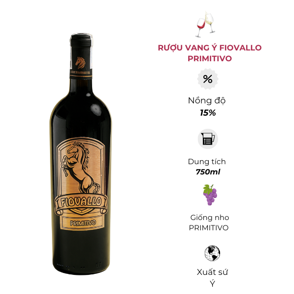 Rượu Vang Ý Fiovallo Primitivo