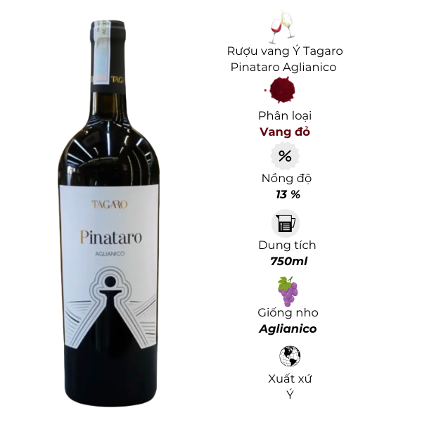 Rượu vang Ý Tagaro Pinataro Aglianico