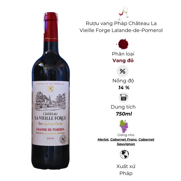 Rượu vang Pháp Château La Vieille Forge Lalande-de-Pomerol