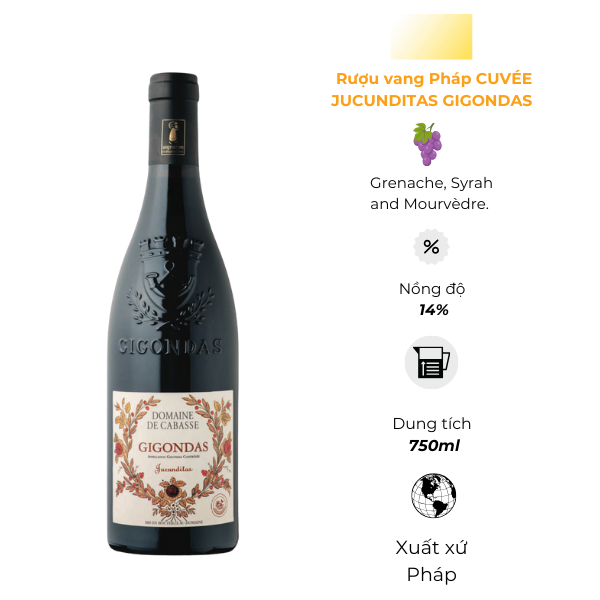 Rượu vang Pháp CUVÉE JUCUNDITAS GIGONDAS