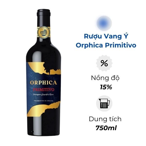 Rượu Vang Ý Orphica Primitivo