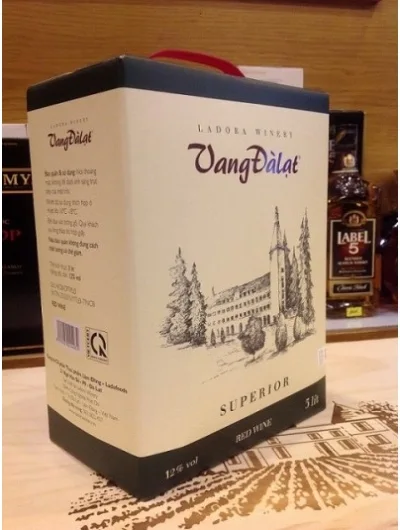 Rượu Vang Đà Lạt Superior Hộp 3 Lít