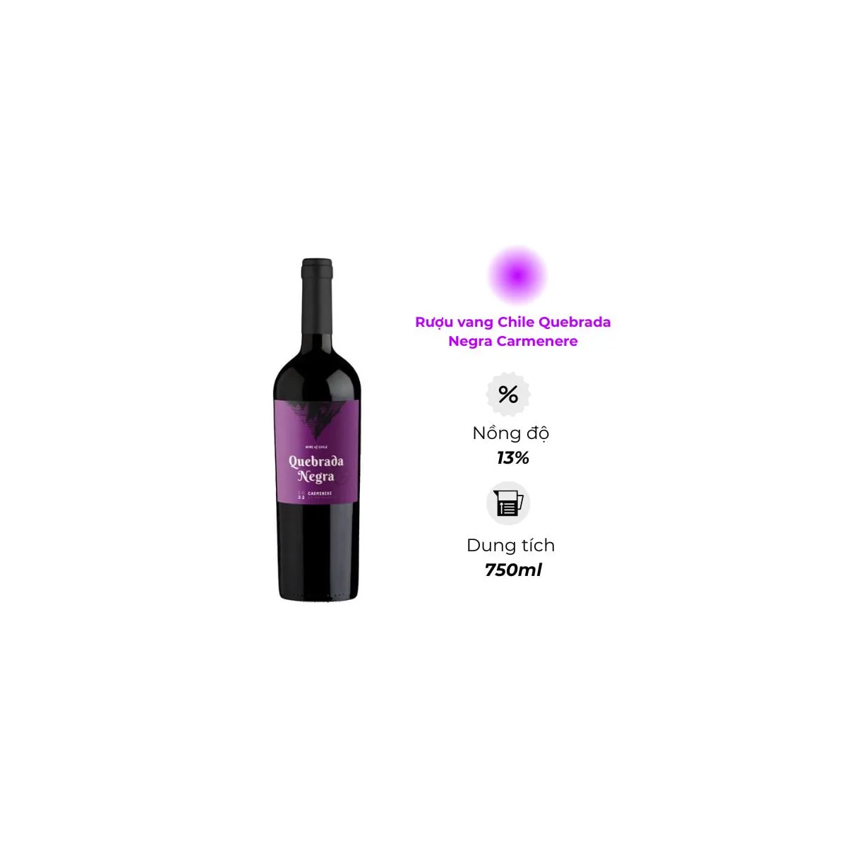 Rượu vang Chile Quebrada Negra Carmenere