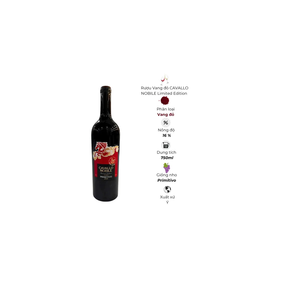 Rượu Vang đỏ CAVALLO NOBILE Limited Edition