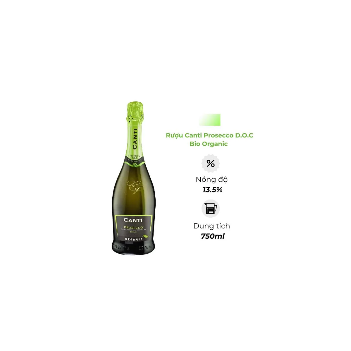 Rượu Sparkling Canti Prosecco D.O.C Bio Organic