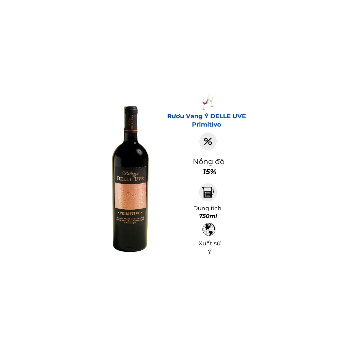 Rượu Vang Ý Delle Uve Primitivo