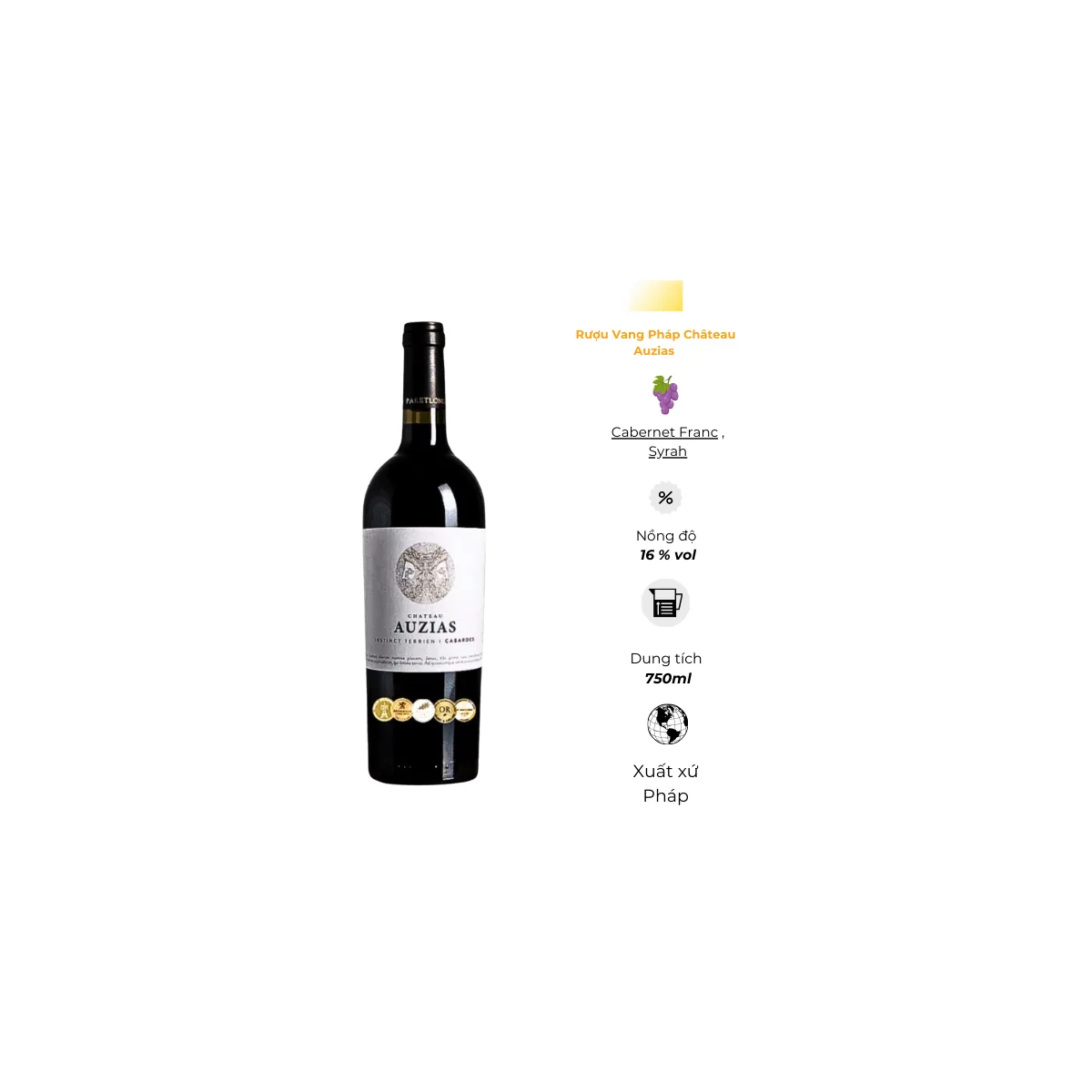 Rượu Vang đỏ Pháp Château Auzias