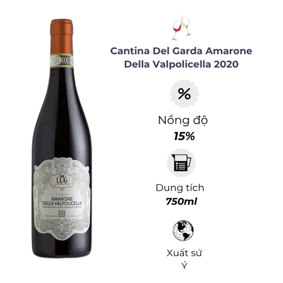 Rượu vang Ý Cantina Del Garda Amarone Della Valpolicella 2020