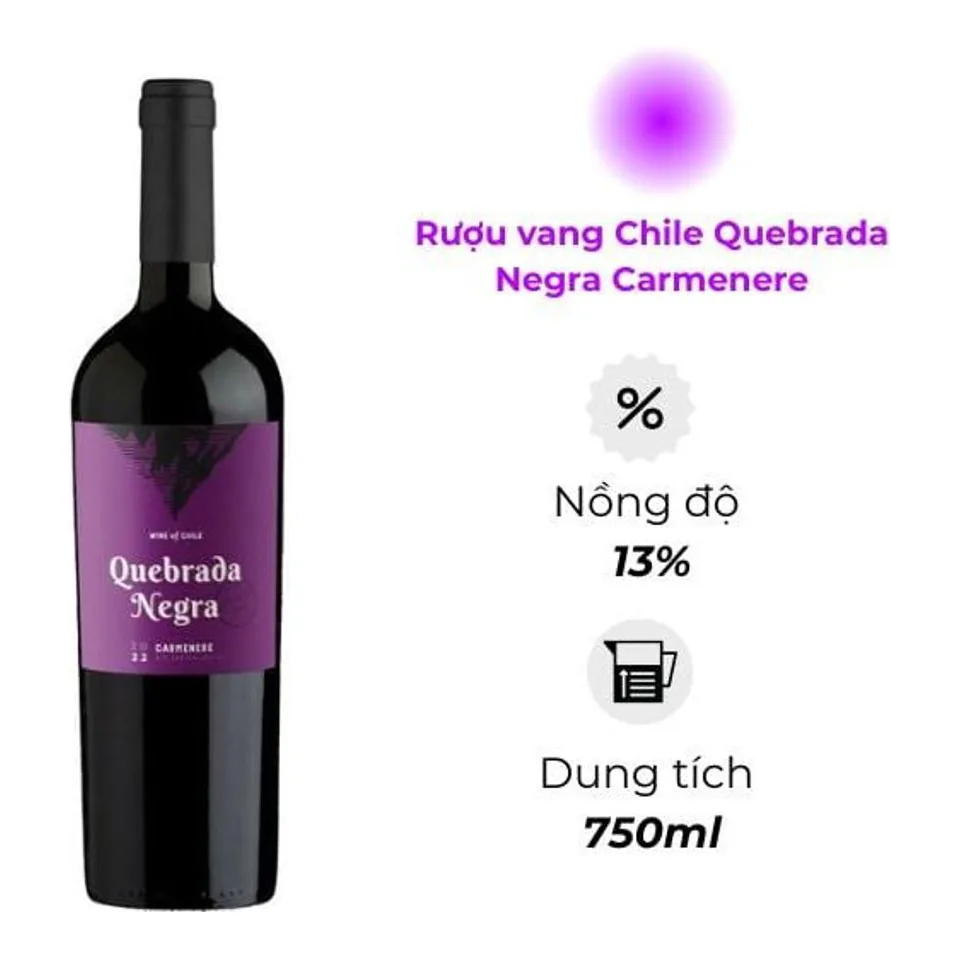 Rượu vang Chile Quebrada Negra Carmenere