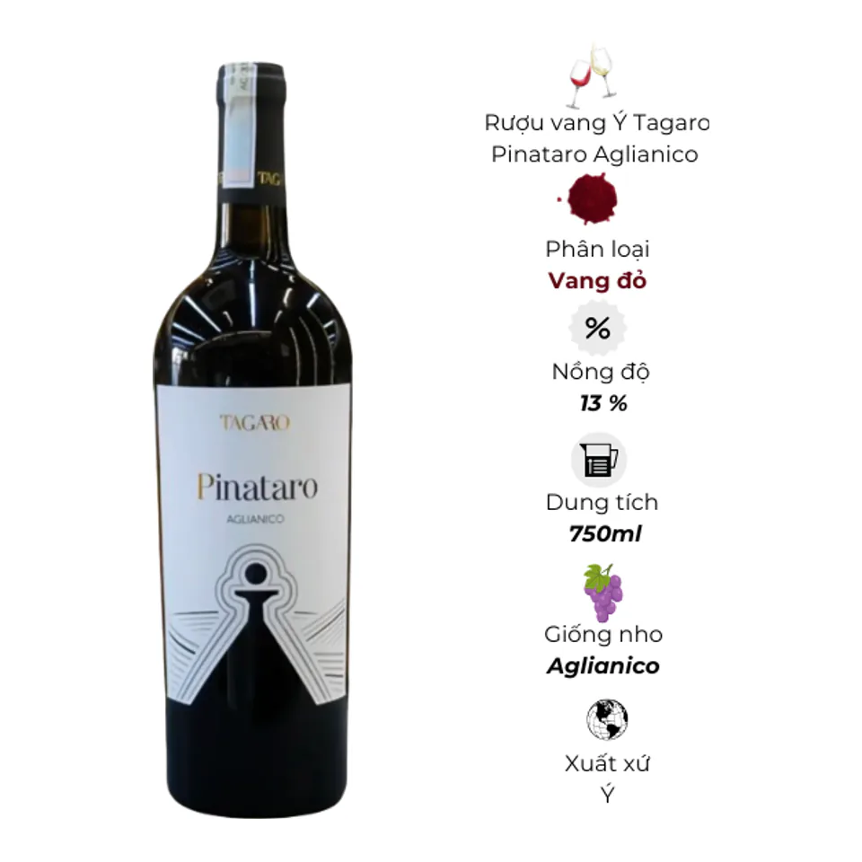 Rượu vang Ý Tagaro Pinataro Aglianico