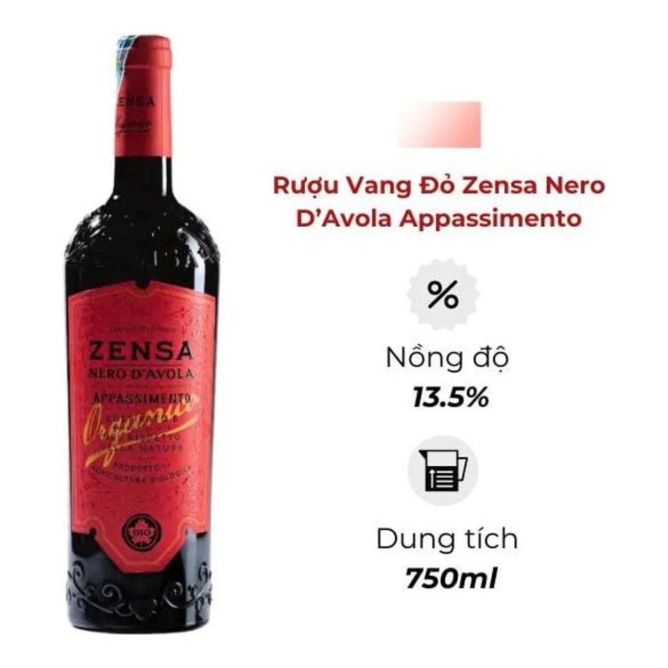 Rượu Vang Đỏ Zensa Nero D’Avola Appassimento
