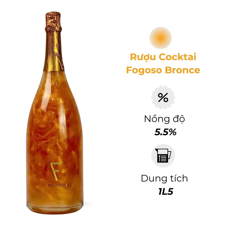 Rượu Vang Sparkling Fogoso Bronce 1.5L 5.5%