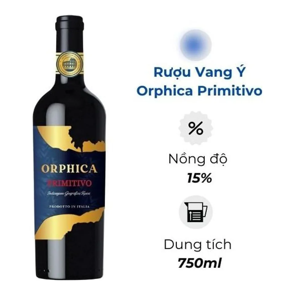Rượu Vang Ý Orphica Primitivo