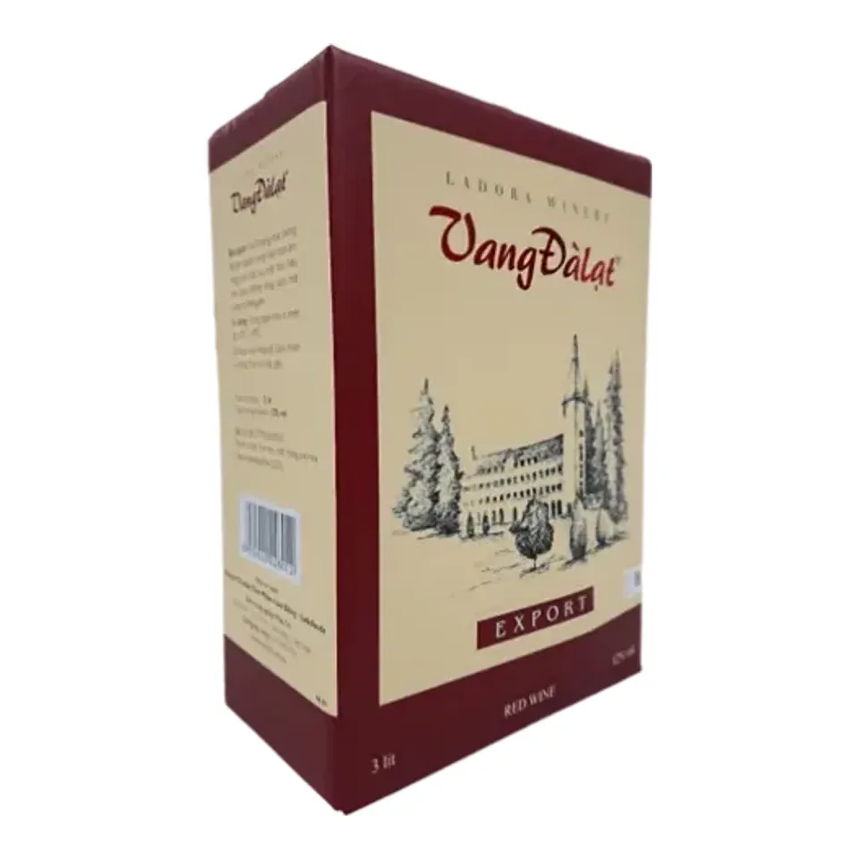 Rượu Vang Đà Lạt Export Hộp 3 lít